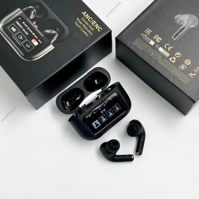 Бездротові Bluetooth навушники CH Pods A9 Pro Touch Screen ANC/ENC BT 5.4 Black